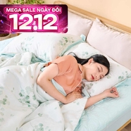 Bộ chăn ga chun sợi gỗ thiên nhiên Amando Jamila 5 chi tiết LC010