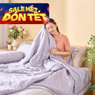 Bộ chăn ga chun sợi gỗ thiên nhiên Amando Jamila 5 chi tiết LC012