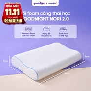 Gối foam công thái học cao cấp Goodnight Nori 2.0