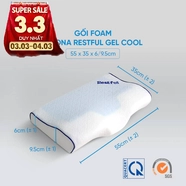 Gối foam Doona Restful công thái học giảm đau cổ vai gáy
