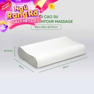 Gối cao su Gummi Contour Massage 100% thiên nhiên công thái học
