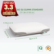Gối cao su Gummi Standard 100% thiên nhiên thoáng khí