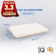 Gối cao su Gummi Evora 100% thiên nhiên massage thoáng khí