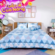 Bộ chăn ga phủ cotton Amando Dream 5 chi tiết