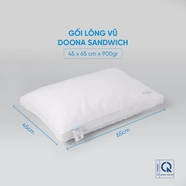 Gối lông vũ Doona Sandwich cao cấp kháng khuẩn