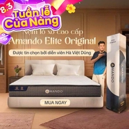 Nệm lò xo Amando Elite Original túi độc lập tiêu chuẩn khách sạn 5 sao dày 23cm