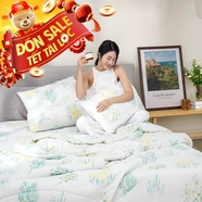 Bộ ga chun tencel Amando Celia 4 chi tiết màu trắng