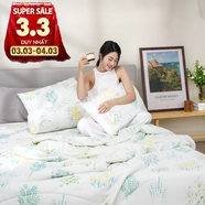 Bộ ga chun tencel Amando Celia 4 chi tiết màu trắng