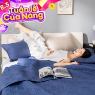 Bộ chăn chần, vỏ gối Microfiber mềm mại, kháng khuẩn Amando Luna 3 chi tiết