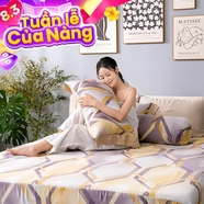 Bộ ga chun Lụa tencel cao cấp Amando Bliss 4 chi tiết mã TC007