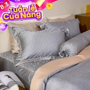 Bộ chăn ga chun chần Lụa Tencel cao cấp Amando Élan 5 chi tiết TC003