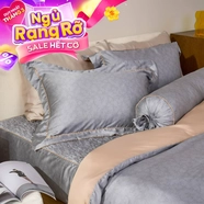 Bộ chăn ga chun chần Lụa Tencel cao cấp Amando Élan 5 chi tiết TC003