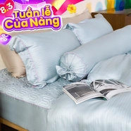 Bộ chăn ga chun chần Lụa Tencel cao cấp Amando Élan 5 chi tiết TC004