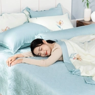 Bộ chăn ga phủ sợi gỗ thiên nhiên Amando Jamila 5 chi tiết LC002