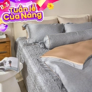 Bộ chăn ga phủ chần Lụa Tencel cao cấp Amando Élan 5 chi tiết TC003