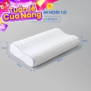 Gối foam Goodnight Nori 1.0 lượn sóng nâng đỡ cổ vai gáy