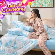 Bộ ga chun sợi gỗ thiên nhiên tencel Amando Aleena 5 chi tiết