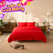 Bộ chăn ga Amando Love ấm áp, sang trọng