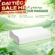 Gối cao su Gummi Contour giảm nhức mỏi, massage cổ vai gáy