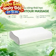 Gối cao su Gummi Contour giảm nhức mỏi, massage cổ vai gáy