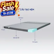 (Hàng xả tồn) Nệm foam Goodnight Osaka