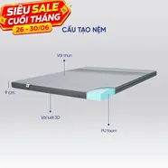 (Hàng xả tồn) Nệm foam Goodnight Osaka