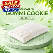 Gối cao su Gummi Cookie 100% thiên nhiên nâng đỡ, giảm căng cơ