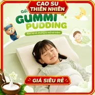 Gối cao su trẻ em Gummi Pudding 100% thiên nhiên