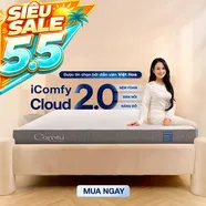 Nệm foam Comfy Cloud 2.0 siêu đàn hồi dày 15cm