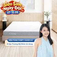 Nệm foam Comfy Cloud 2.0 siêu đàn hồi dày 15cm