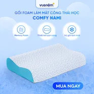 Gối foam Comfy Nami công thái học (BST Ngủ Mát)