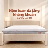 Nệm foam làm mát, kháng khuẩn nâng đỡ 5 vùng Comfy Lux 1.0
