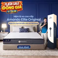 Nệm lò xo Amando Elite Original túi độc lập tiêu chuẩn khách sạn 5 sao dày 23cm