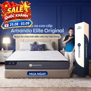 Nệm lò xo Amando Elite Original túi độc lập tiêu chuẩn khách sạn 5 sao dày 23cm