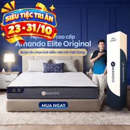 Nệm lò xo Amando Elite Original túi độc lập tiêu chuẩn khách sạn 5 sao dày 23cm