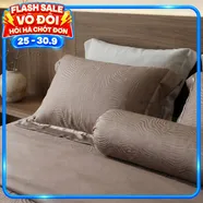 Bộ chăn ga Lụa tencel cao cấp Amando Lagom 5 chi tiết Màu Nâu