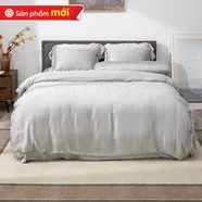 Bộ chăn ga Lụa tencel cao cấp Amando Lagom 5 chi tiết Màu Xám