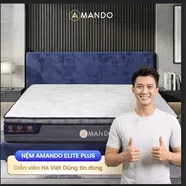 Nệm lò xo túi độc lập Amando Elite Plus ngủ mát, êm sâu dày 25cm