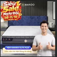 Nệm lò xo túi độc lập Amando Elite Plus ngủ mát, êm sâu dày 25cm