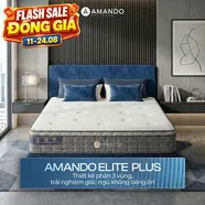 Nệm lò xo túi độc lập Amando Elite Plus ngủ mát, êm sâu dày 25cm