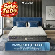 Nệm lò xo túi độc lập Amando Elite Plus ngủ mát, êm sâu dày 25cm