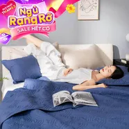 Bộ chăn chần, vỏ gối Microfiber mềm mại, kháng khuẩn Amando Luna 3 chi tiết