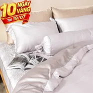 Bộ chăn ga phủ chần lụa tencel cao cấp Amando Élan 5 chi tiết (TC001 và TC005)