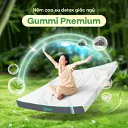 Nệm cao su thiên nhiên Gummi Premium detox giấc ngủ