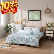 Bộ ga chun sợi gỗ thiên nhiên tencel Amando Aleena 5 chi tiết