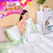 Bộ chăn ga phủ sợi gỗ thiên nhiên Amando Jamila 5 chi tiết LC007