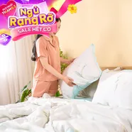 Bộ chăn ga phủ sợi gỗ thiên nhiên Amando Jamila 5 chi tiết LC009