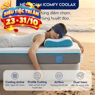 [BST Ngủ Mát] Nệm foam iComfy Coolax đa tầng thoáng mát, massage thư giãn dày 15cm