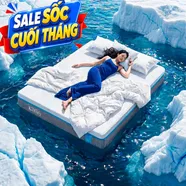[BST Ngủ Mát] Nệm foam iComfy Coolax Mát Sâu Đa Tầng Massage Dày 15cm