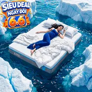 [BST Ngủ Mát] Nệm foam iComfy Coolax Mát Sâu Đa Tầng Massage Dày 15cm